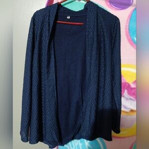 Elegant Navy Blue Women's Sweater